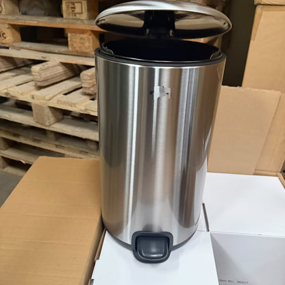 12L Round Silver Pedal Dustbin
