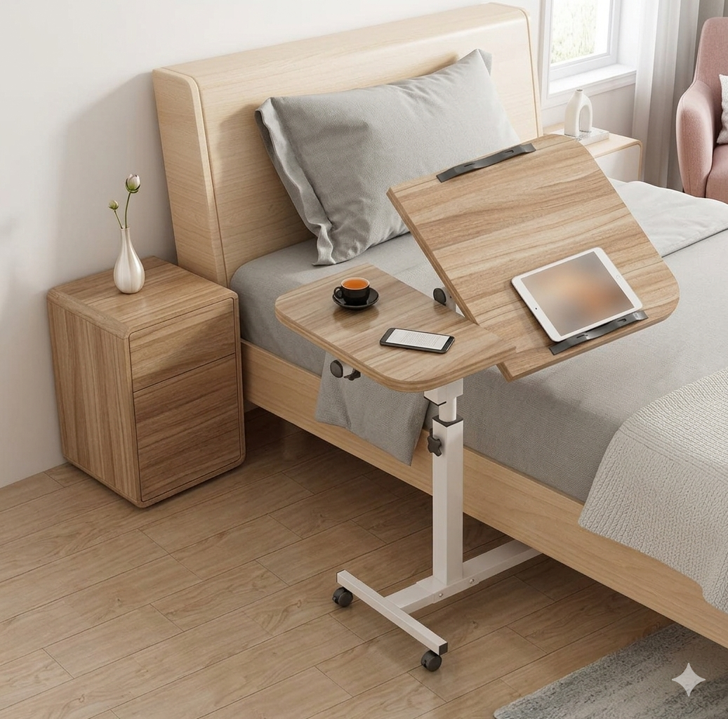 Adjustable Rotating Laptop Desk with Wheels