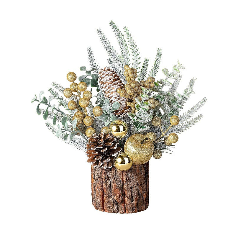 1Pc tabletop christmas tree stump Gha