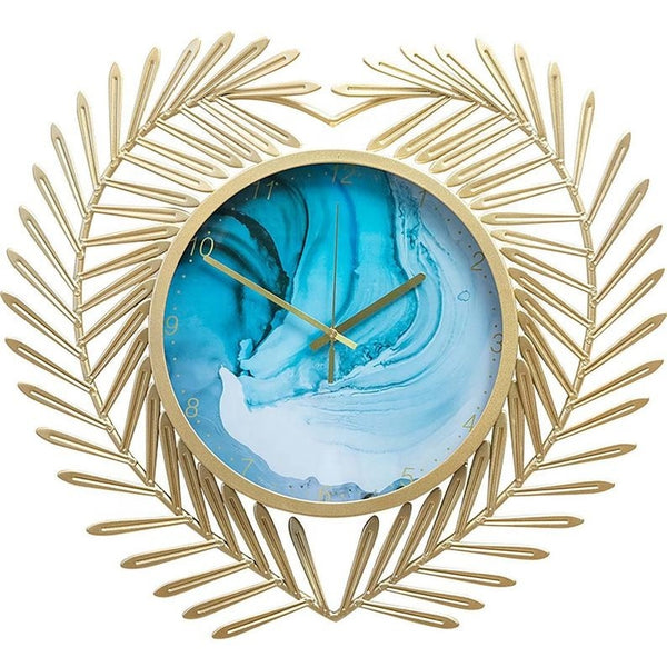 Gold Heart Wall Clock