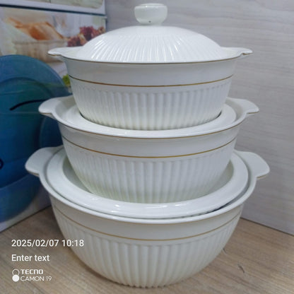 3Pc ceramic serving bowls