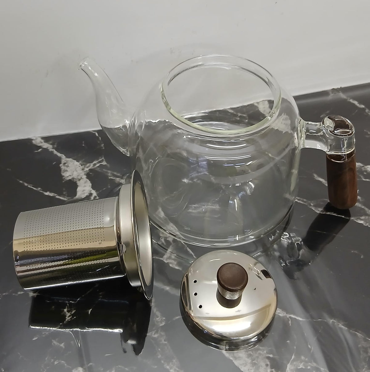 1.2L  Glass Infuser Tea Pot with Strainer