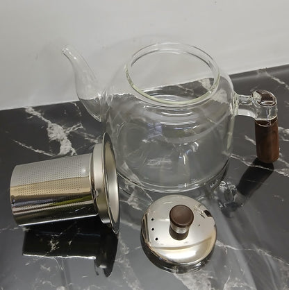 1.2L  Glass Infuser Tea Pot with Strainer
