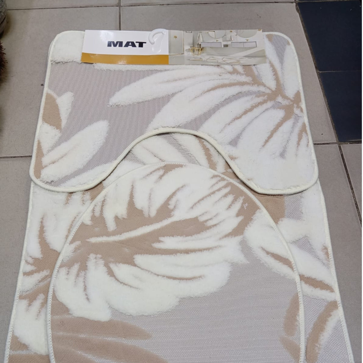 3Pcs  Toilet Mat Set