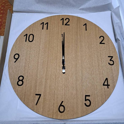 24 cm bamboo wall clock