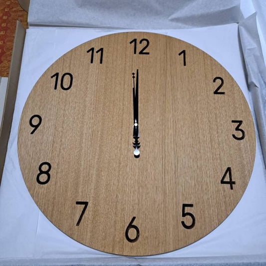 24 cm bamboo wall clock
