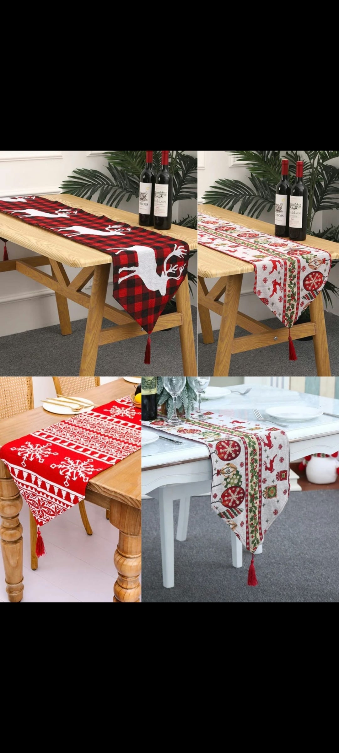 Christmas rustic table runner