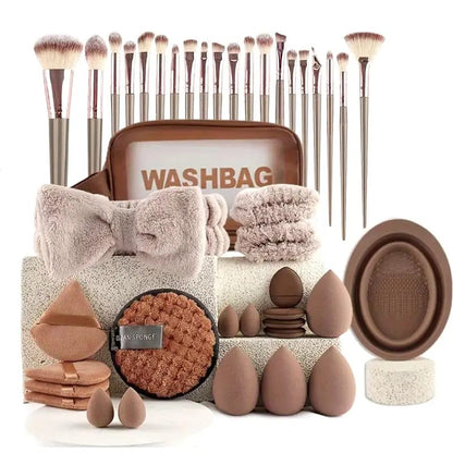 40 Pcs Professional Makeup Brush and Beauty Accessory Kit