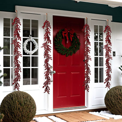 Artificial Red Berry Plants Christmas