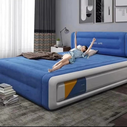 5*6 Inflatable air bed with head rest  rechargeable pump