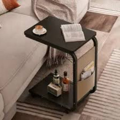 2 Layer trolley with matching insert pocket side stool/table