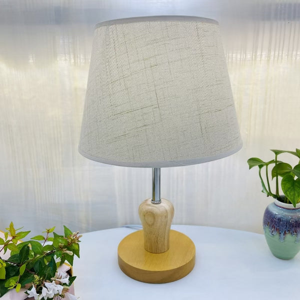 LED Wood Base Table Lamp
