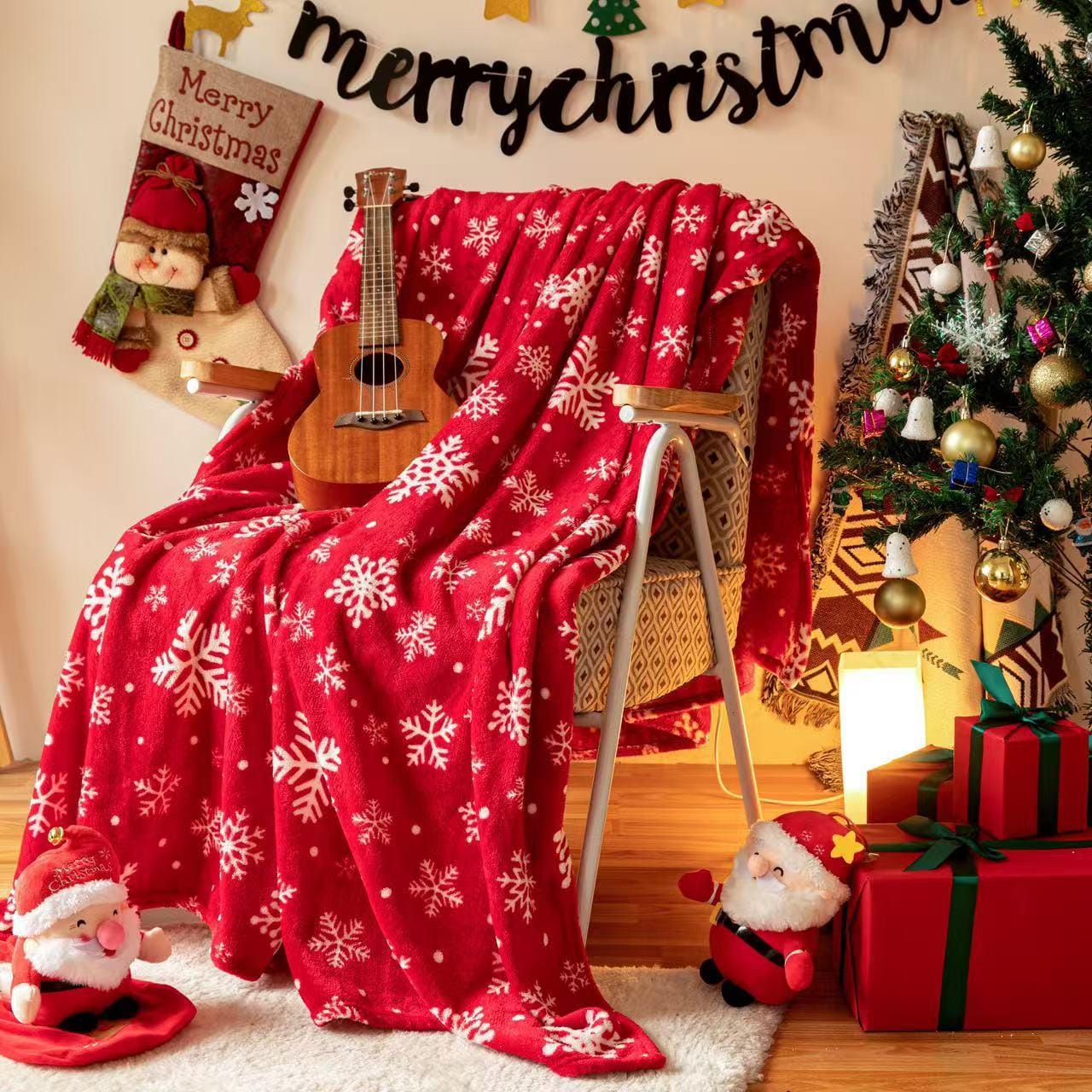 Christmas throw blankets