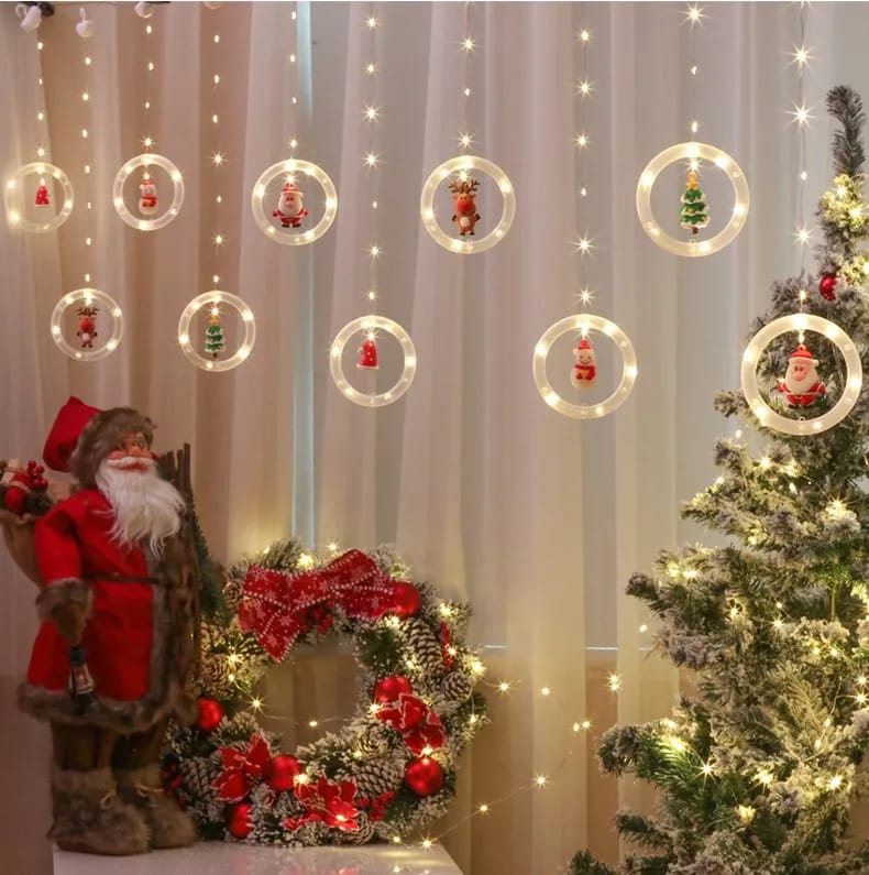 3M LED USB Christmas String Lights | Pendant  Lamp Snowman Star Tree Garland| Window Decoration Night Light For Christmas Holiday
