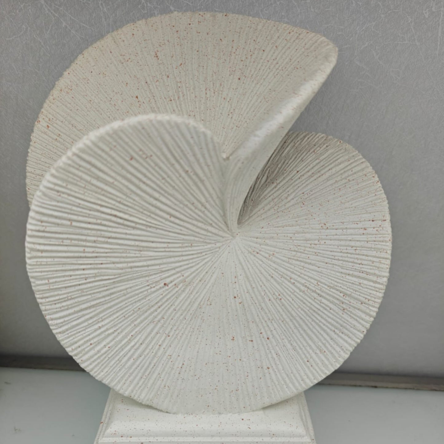 Spiral Shell Textured Ceramic Sculpture