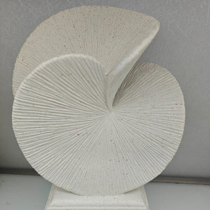 Spiral Shell Textured Ceramic Sculpture