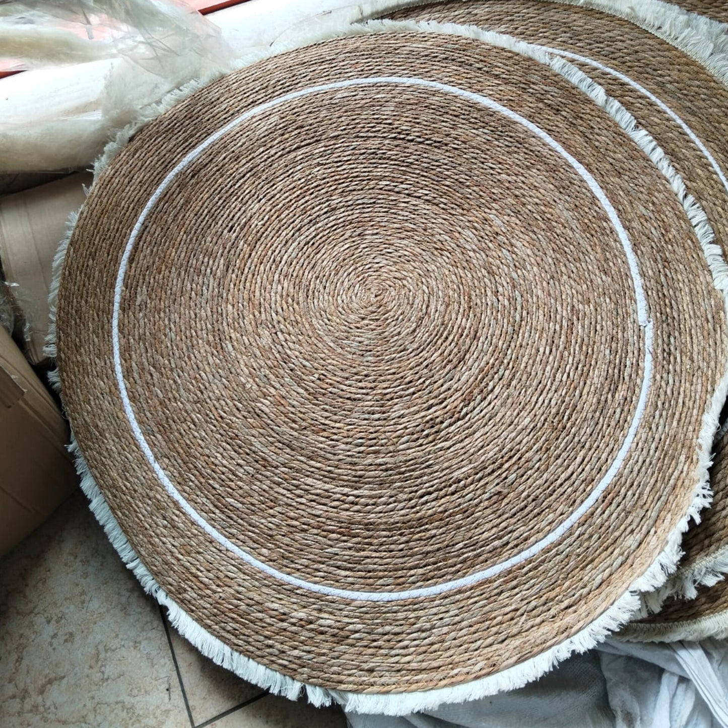Round Natural Fiber Jute Area Rug