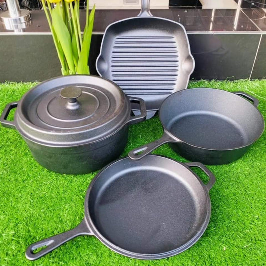 Cast iron cookware set