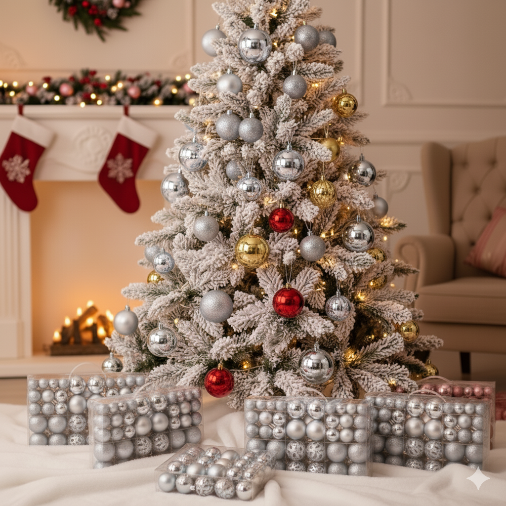 100 Christmas balls