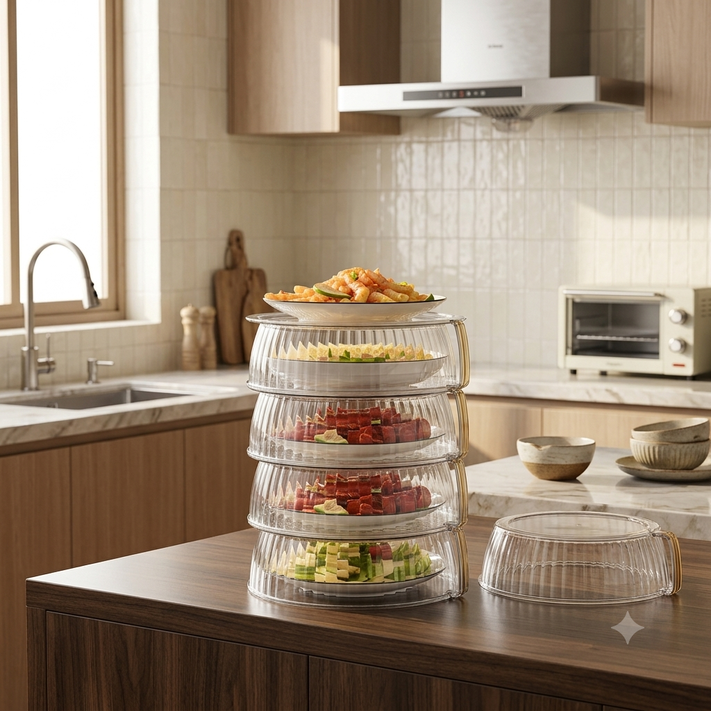 Transparent Stackable Food Cover Set