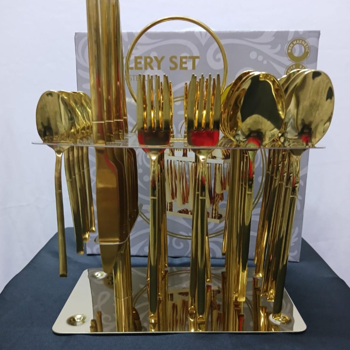 36 Pcs Gold Cutlery Set