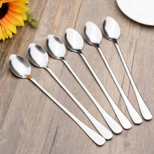 6pcs Long handle teaspoon