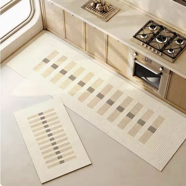 2pc pvc leather kitchen anti-slip mats