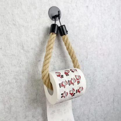 Antique Vintage Hemp Rope Tissue Holder Gha