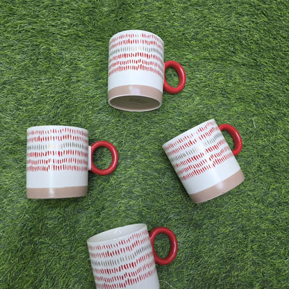 6pcs printed porcelain ceramic mugs