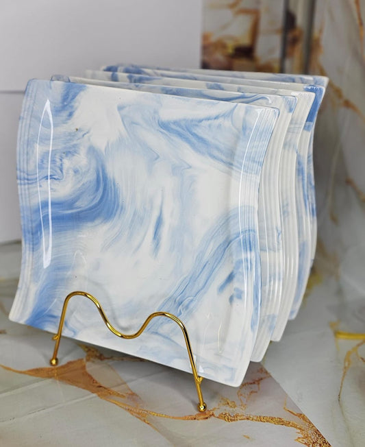 6Pc marble  dinner plate