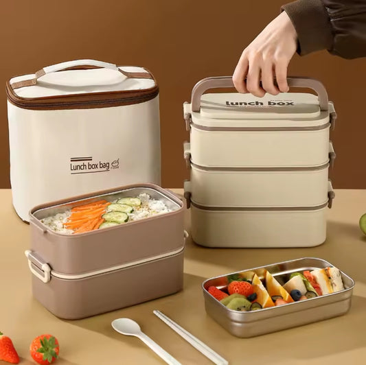 Double layer lunch box