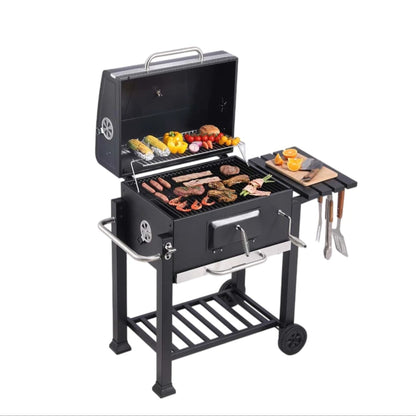 Heavy Duty Commercial Barbecue Grill With Side Table