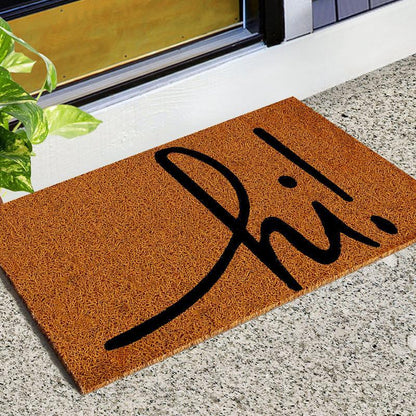 Rubber bottom entryway mat