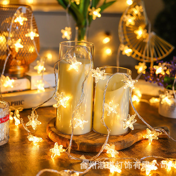 10 M Christmas star shaped LED lights fairy