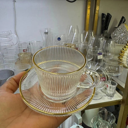 6 Piece Tea Coffee Cup Saucer Set