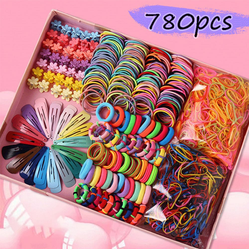 780Pc Kids hair accessories