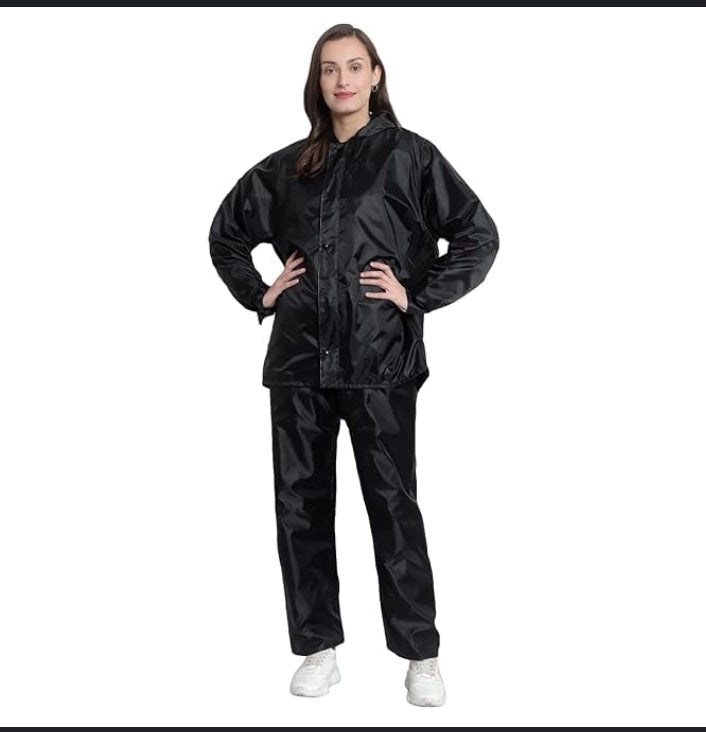 2 Piece Waterproof Rain Suit Jacket and Trousers Set