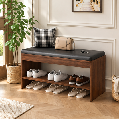 Entryway Shoe Rack with Bench