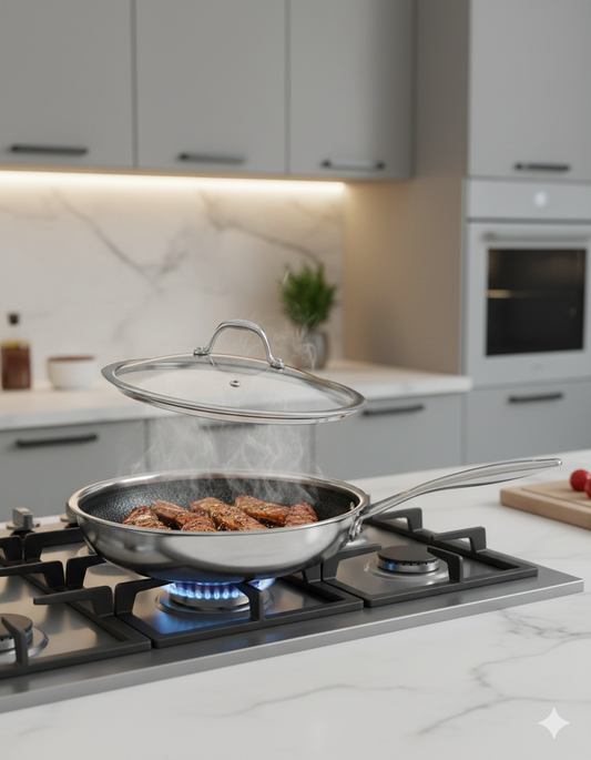 Hybrid triply fry pan