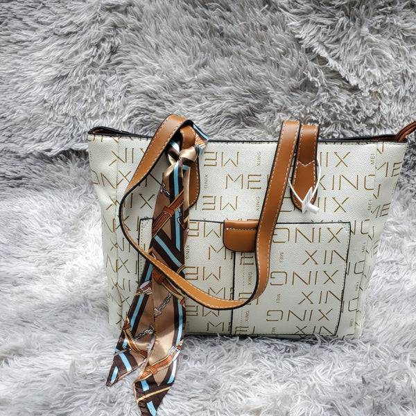 Leather tote bag