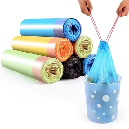Assorted coloured garbage bags