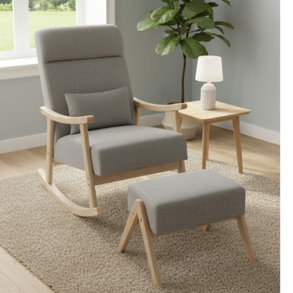 Rocking chair with Ottoman footrest