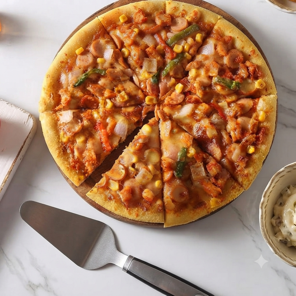Stainless Steel Pizza Slicer with Server