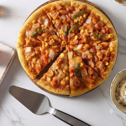Stainless Steel Pizza Slicer with Server