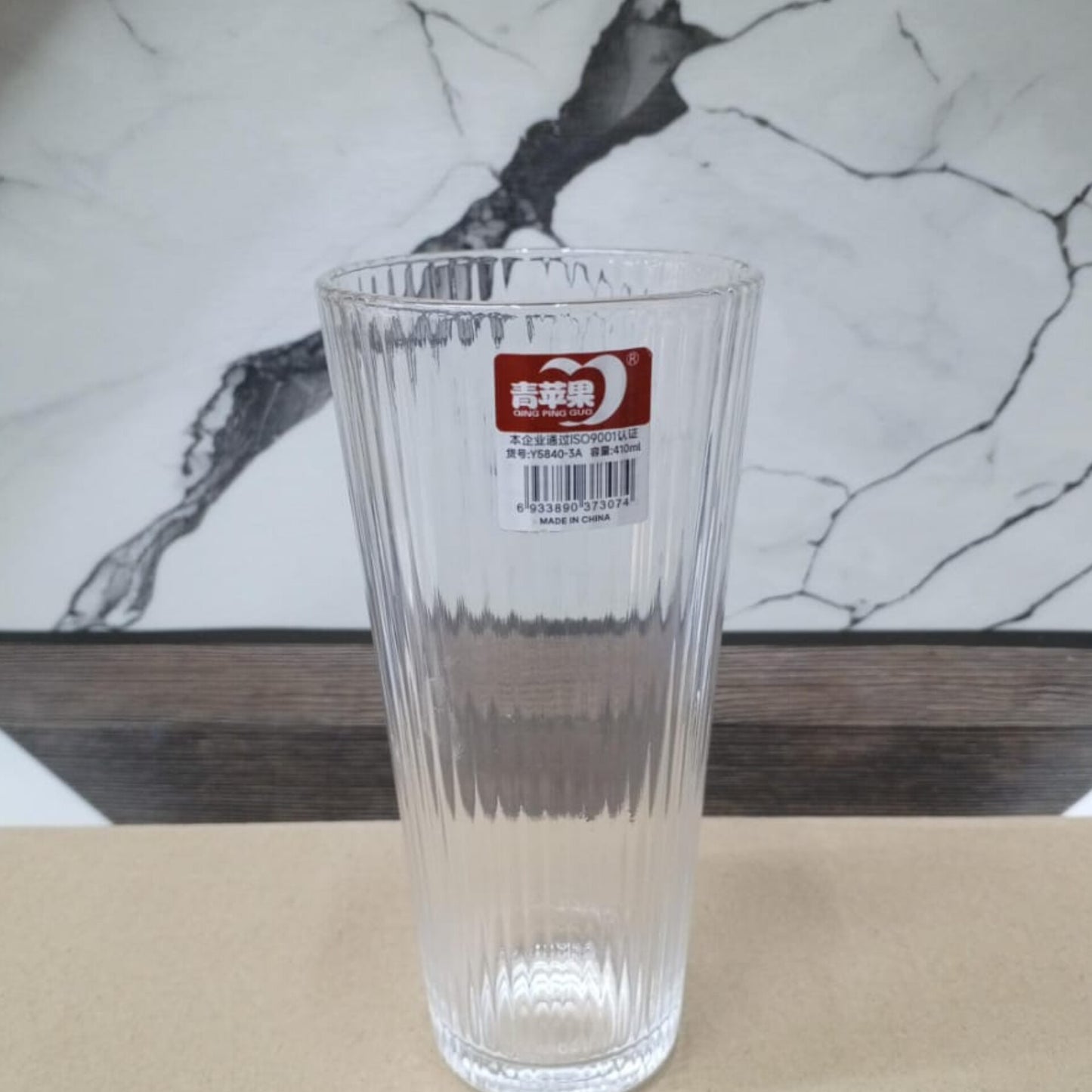 6Pc Ribbed long glasses