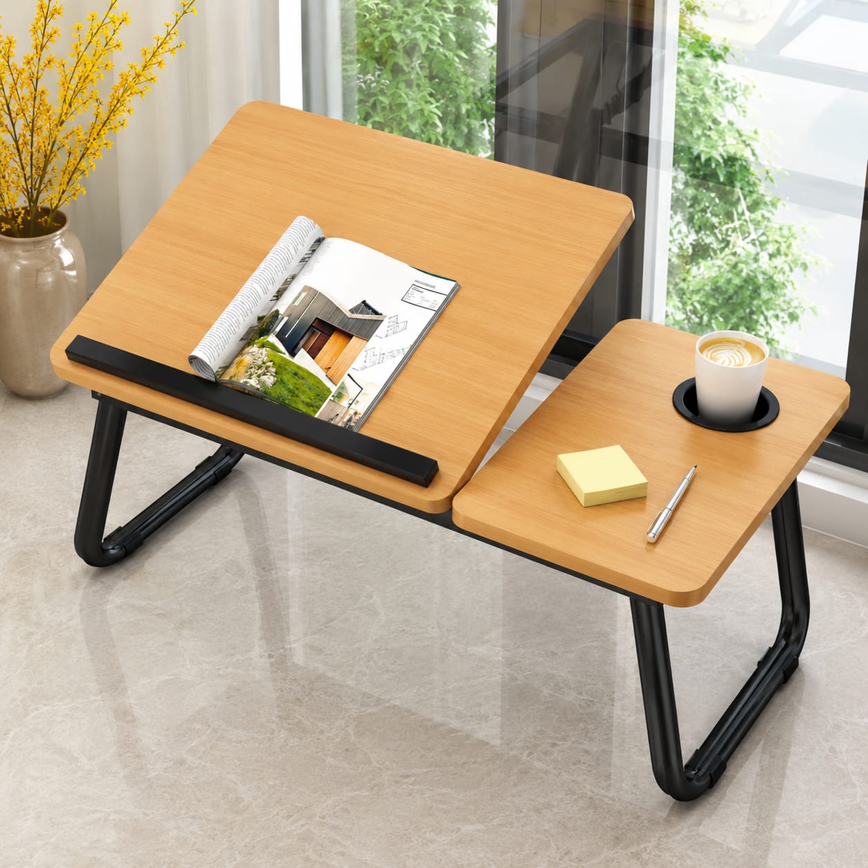 Adjustable Wooden Folding Laptop and Study Table