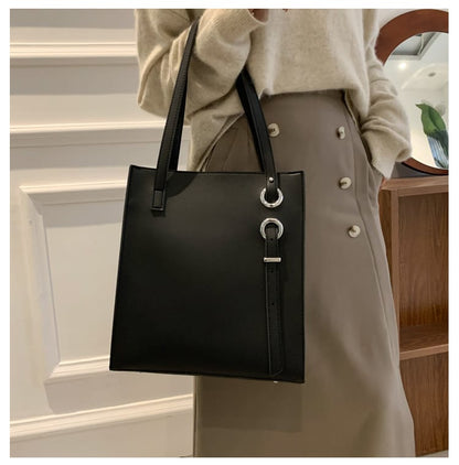 Leather tote bag