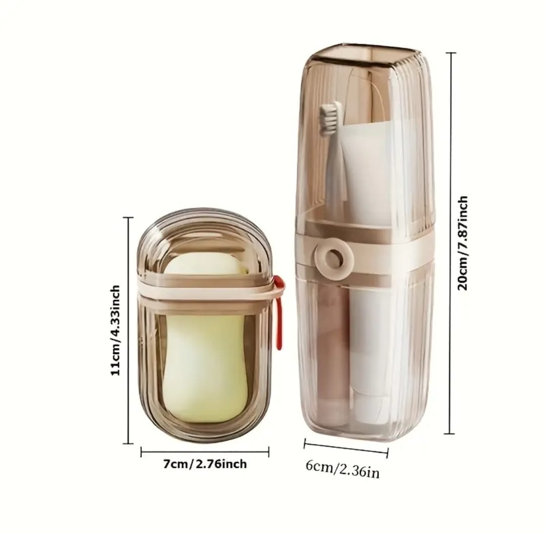 2 in 1 Travel soap box and toothbrush holder