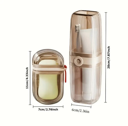 2 in 1 Travel soap box and toothbrush holder