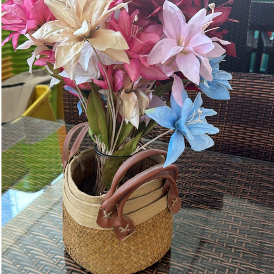 Handwoven Flower Storage Basket